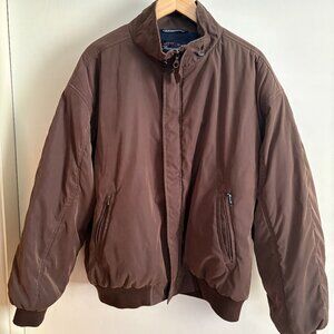 Faconnable Microfiber Bomber Jacket, Mens XL, Color: Tobacco (Brown)